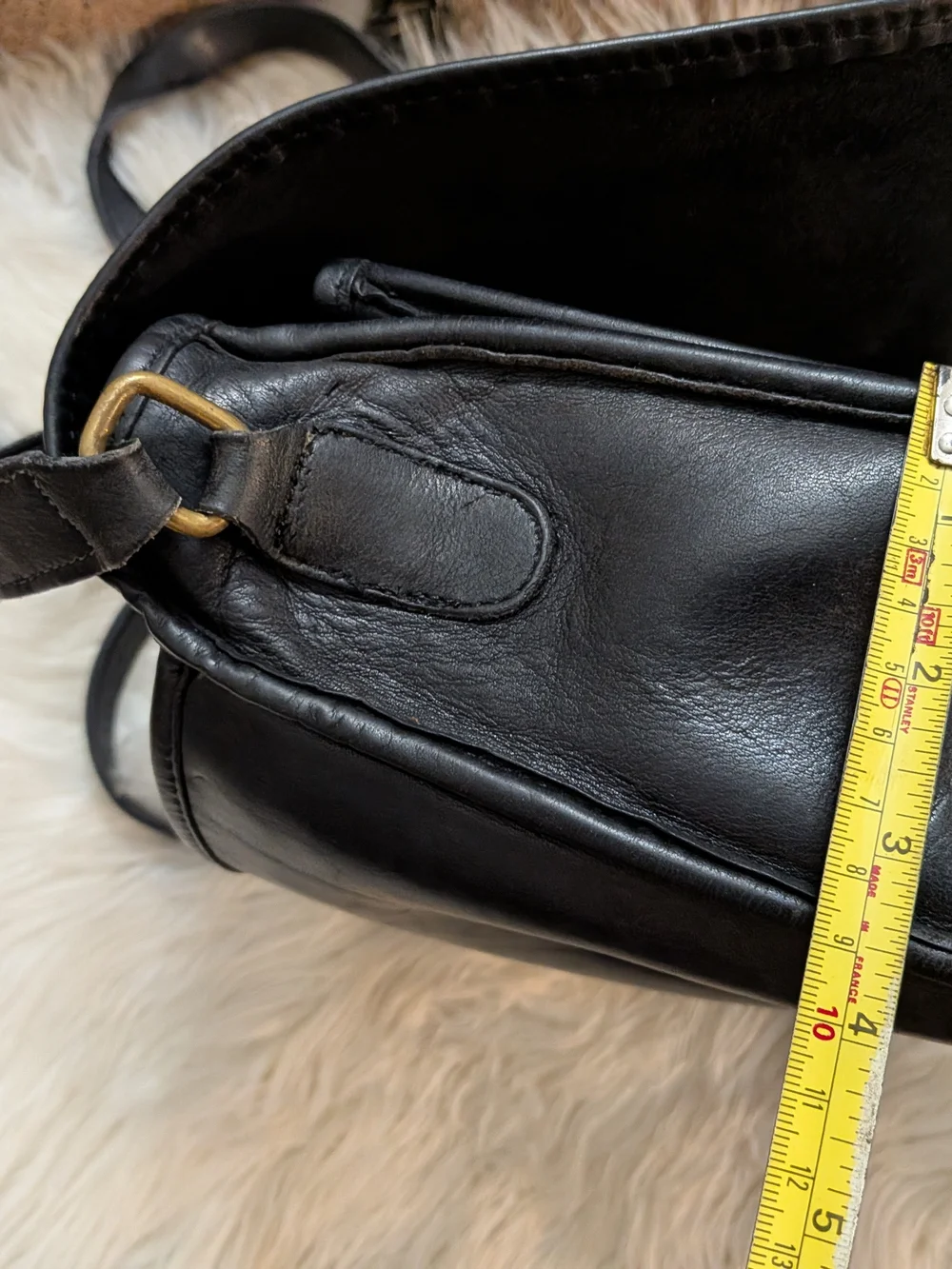 Rare Vintage Coach Small Shoulder Bag #9530 Black Glove-Tanned Leather - Made US